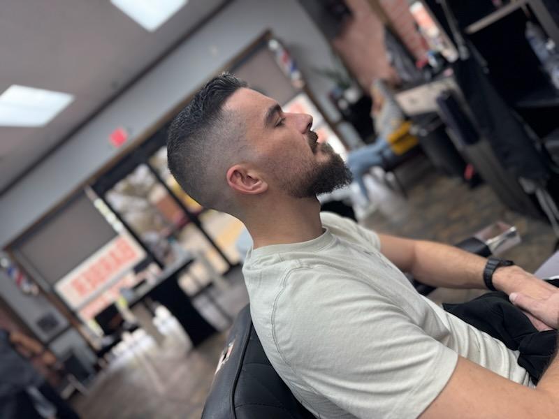 buzz cut with texture and bald fade showcasing mens haircuts sarasota